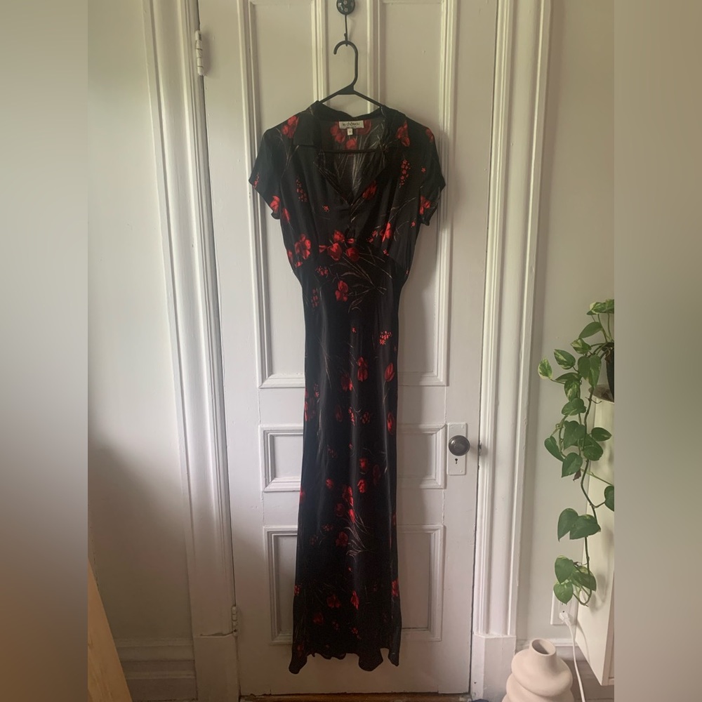 Vintage Le Chateau Floral Maxi Dress
